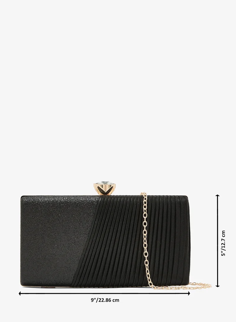 Khizana Black Shimmer Embellished Detail Crossbody for Women | Best Price UAE